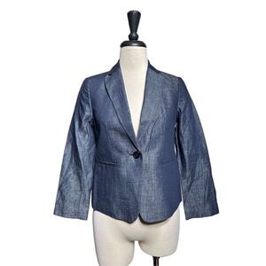 Ann Taylor NWT Denim Blazer Suit Jacket Size 0